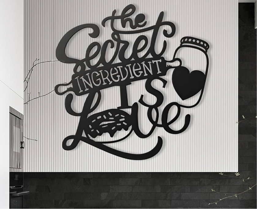 The Secret is Love Kitchen Sign