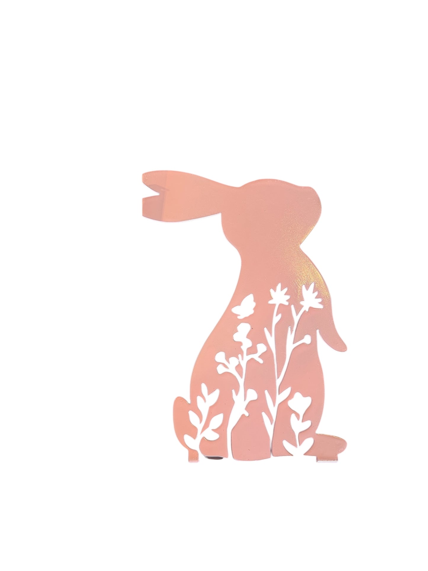 Floral metal Easter bunny