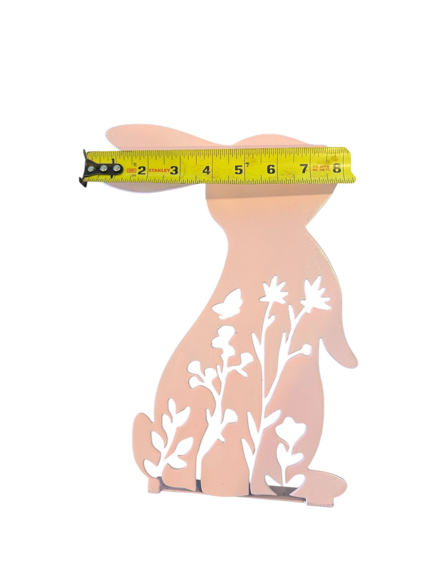Floral metal Easter bunny