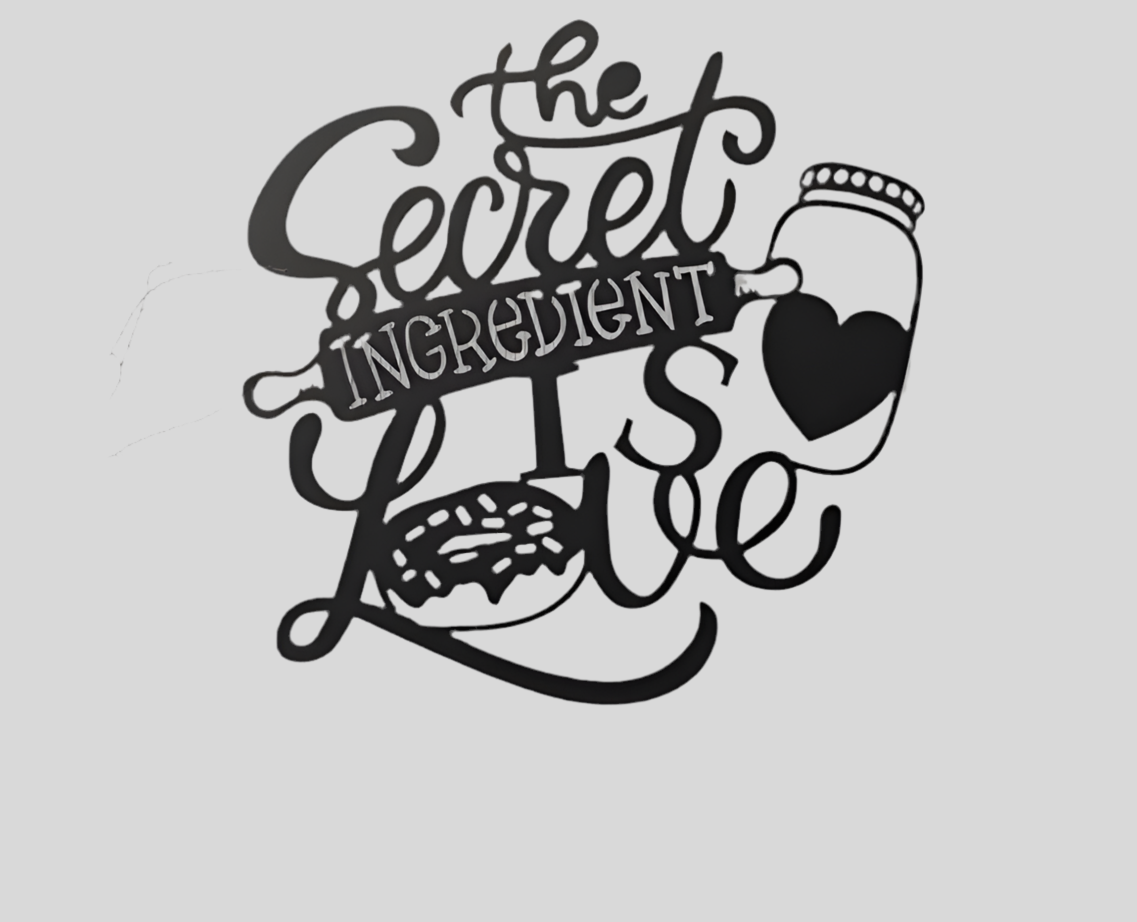 The Secret is Love Kitchen Sign