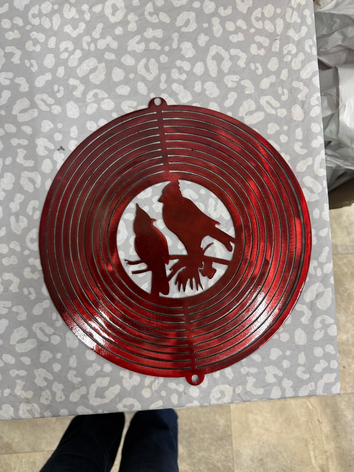 Red Cardinal windspinner