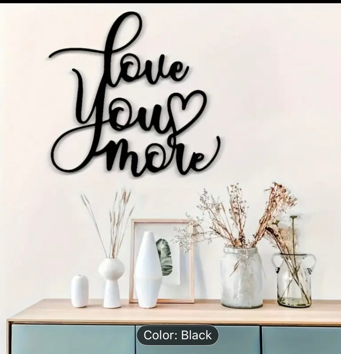 Love you more metal sign